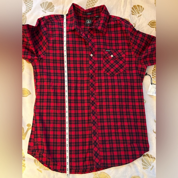 Volcom - Men’s Flartin long sleeve plaid button down flannel - Size Large - NWT - Picture 4 of 6
